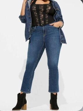 Ponte Square Neck Lace Corset Top